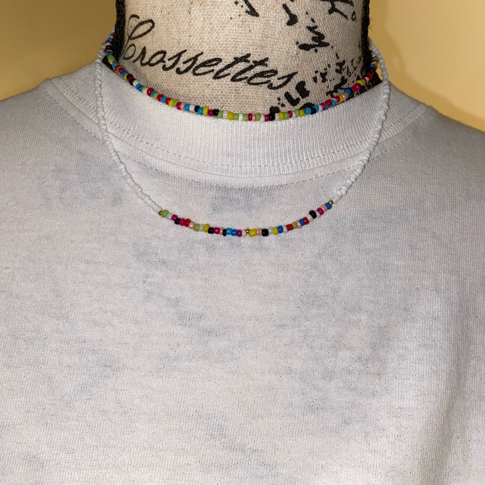 Handmade Seed Bead Layering Necklace/Choker